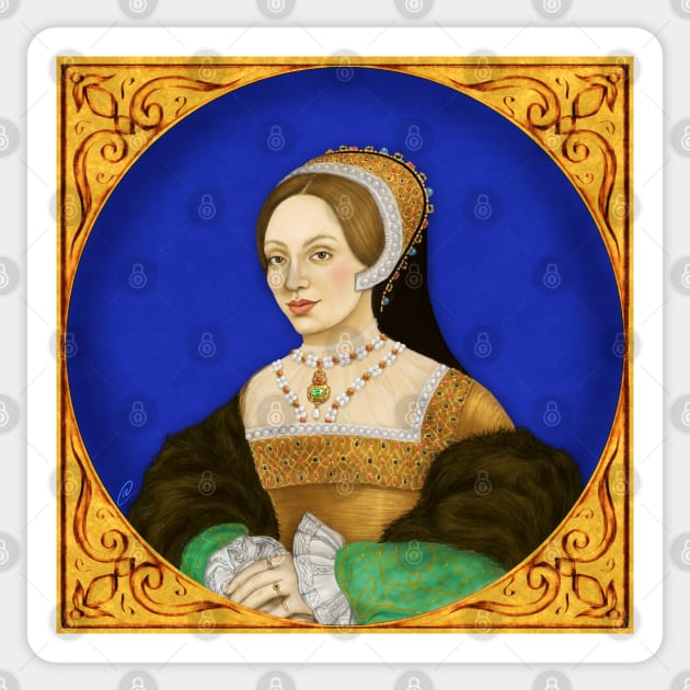 Digital portrait of Katherine Howard Sticker by dangerbeforeyou